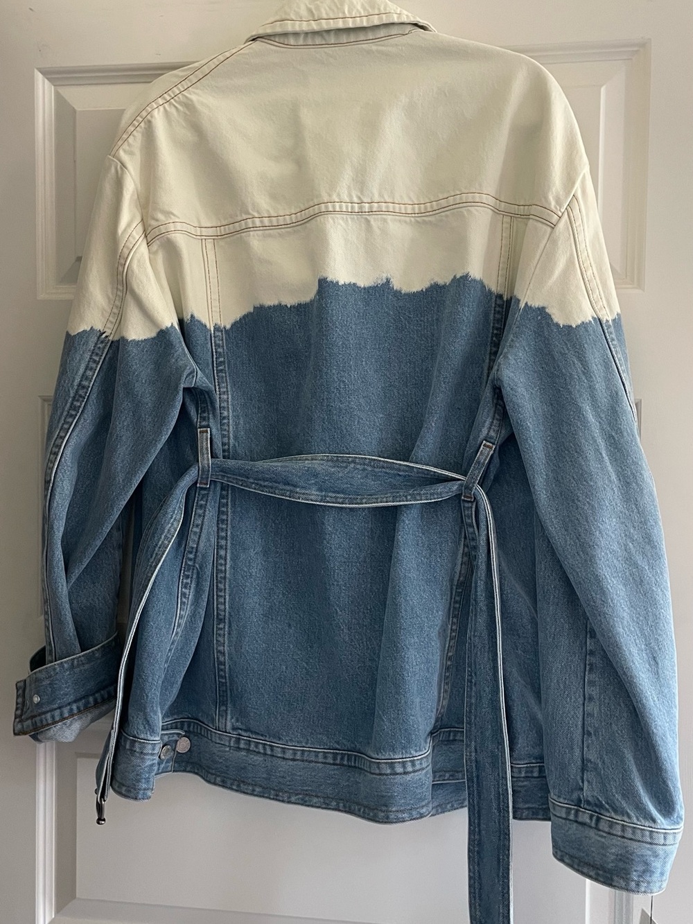 Dries Van Noten Blue and Off White Vega Denim Jacket - Picture 7 of 7